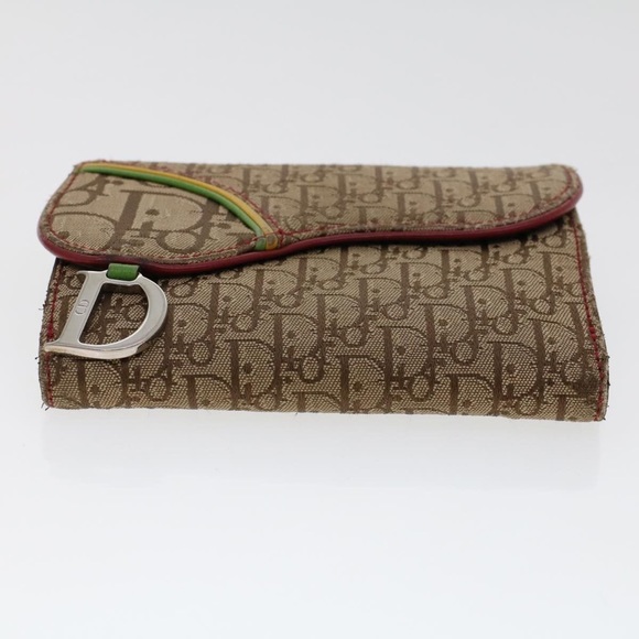 Dior Rasta Saddle Wallet Trotter Monogram Canvas and Leather Print Y2K Galliano - Picture 4 of 12